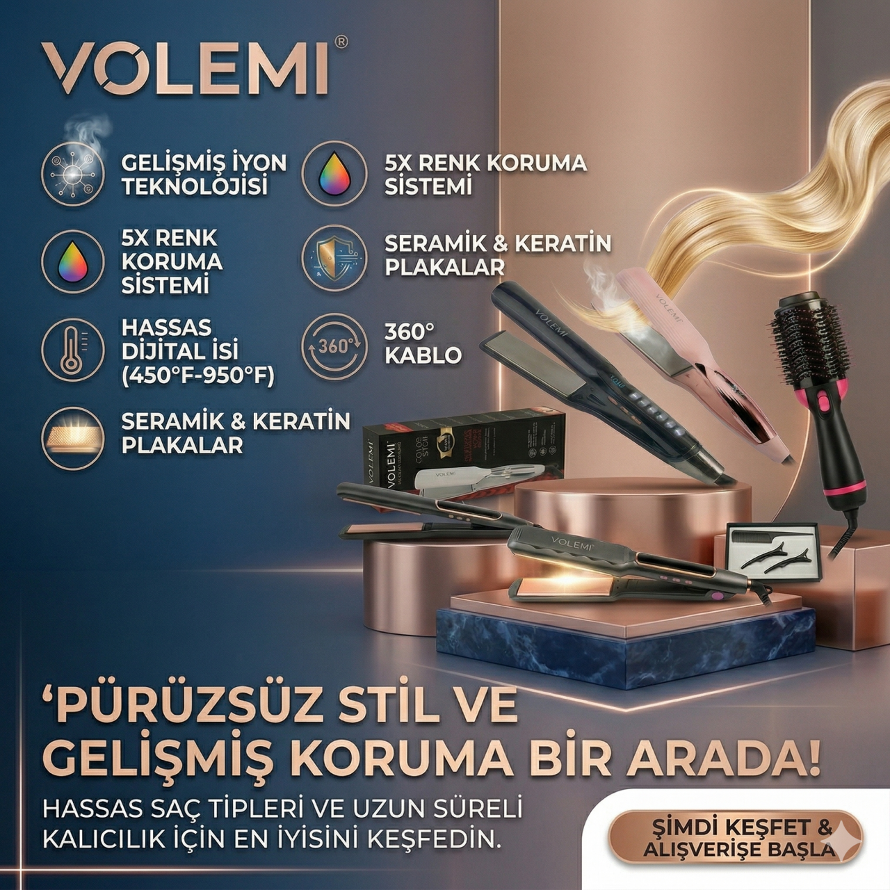 Profesyonel Saç Düzleştirici ve Maşa Rehberi | Volemi