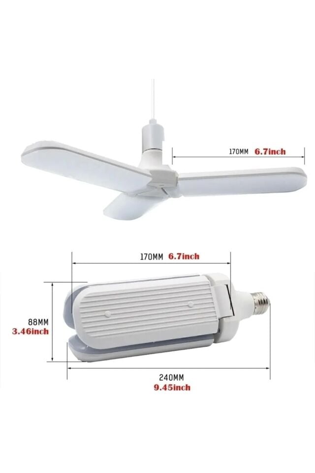 3 Kanatlı %90 tasarruflu 45w Ampul 5.000 Lümen Led Aydınlatma Beyaz Işık Led Ampul