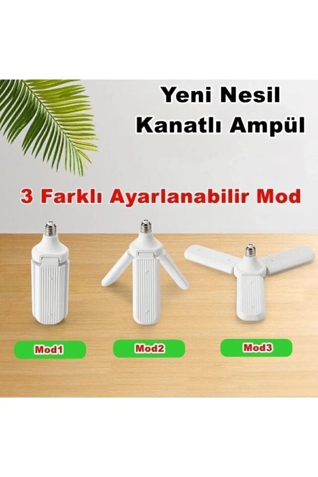 3 Kanatlı %90 tasarruflu 45w Ampul 5.000 Lümen Led Aydınlatma Beyaz Işık Led Ampul