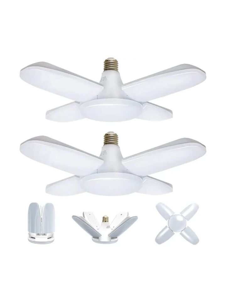 4 Kanatlı 60 Watt 6000 Lümen Katlanır Ampul 4+1 Kanatlı Katlanabilir Enerji Tasarruflu Led Ampul