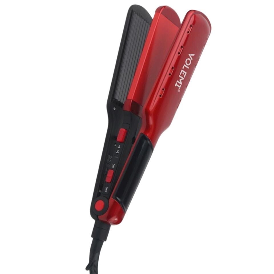 VOLEMİ V-0108 Profesyonel Çift Fonksiyonlu Saç Tostu ve Düzleştirici