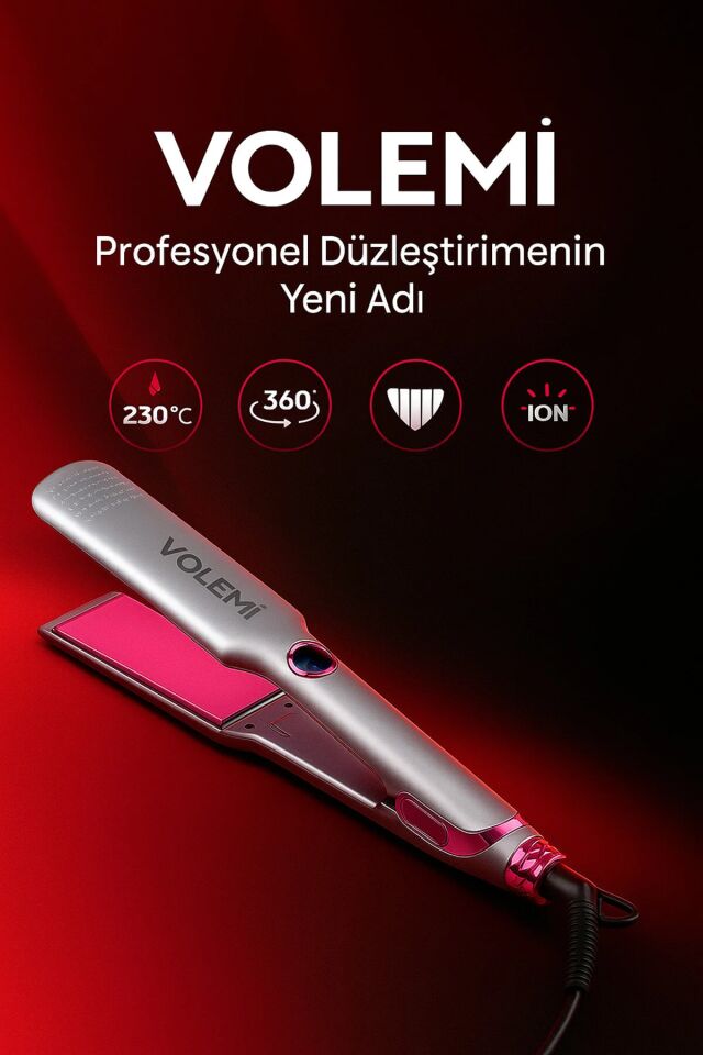 V-003 Geniş Seramik Plakalı Saç Düzleştirici Hızlı Isınma Dijital LED Ekran Parlak ve Pürüzsüz Saçlar