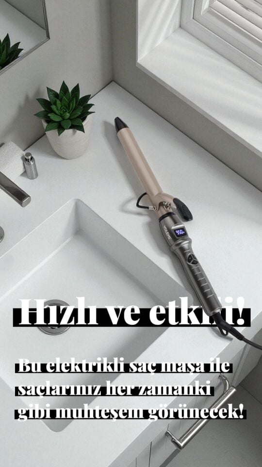 V-0112 Dijital Sensörlü Saç Maşası 450-950°F 11 Kademeli Profesyonel Bukle Şekillendirici