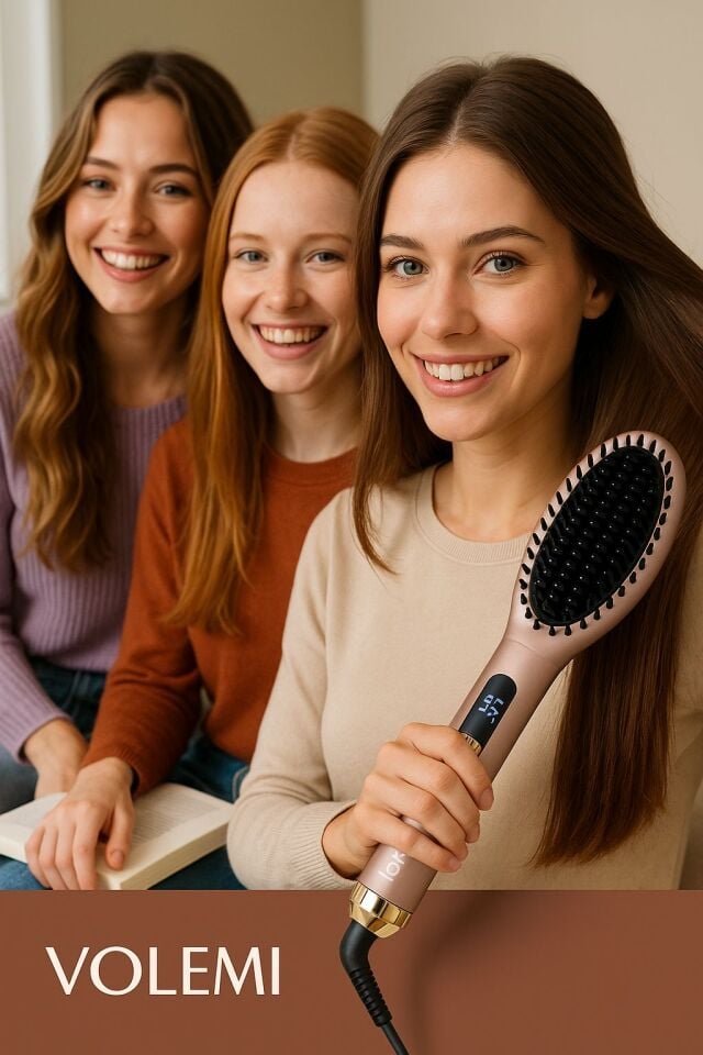 V-0111 Dijital Ekranlı Saç Düzleştirici Fırça 450-950°F 11 Kademe İyon Teknolojisi Hızlı Isınma