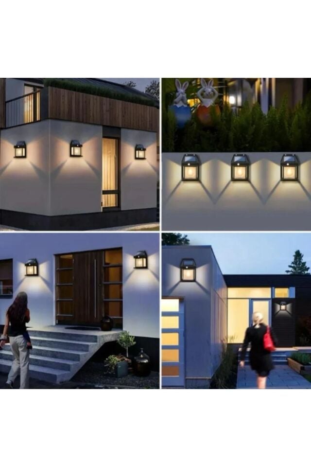 Güneş Enerjili Hareket Sensörlü Suya Dayanıklı Ev Bahçe Balkon Led lamba Solar Solar Duvar Lambası