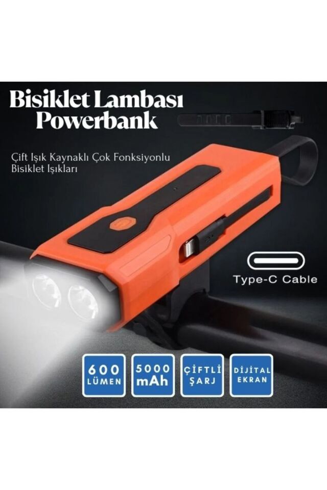 Deprem Çantası Için El Feneri-bisiklet Farı-dijital Ekran Powerbank-uzun Ömürlü Pil- Kamp Lambası