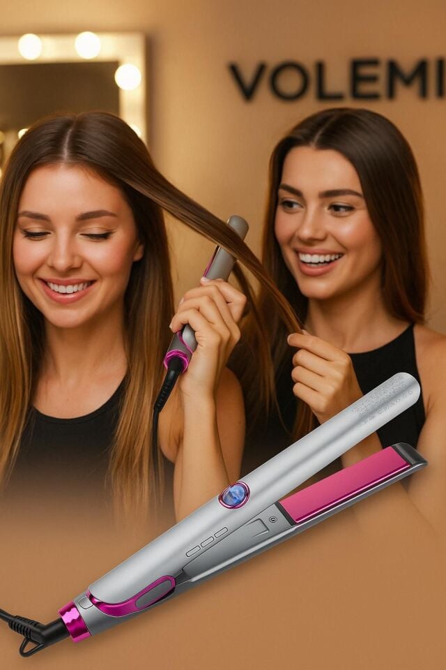 V-004 Dar Plakalı Saç Düzleştirici | Hızlı Isınma, Dijital LED Ekran, Parlak ve Pürüzsüz Saçlar