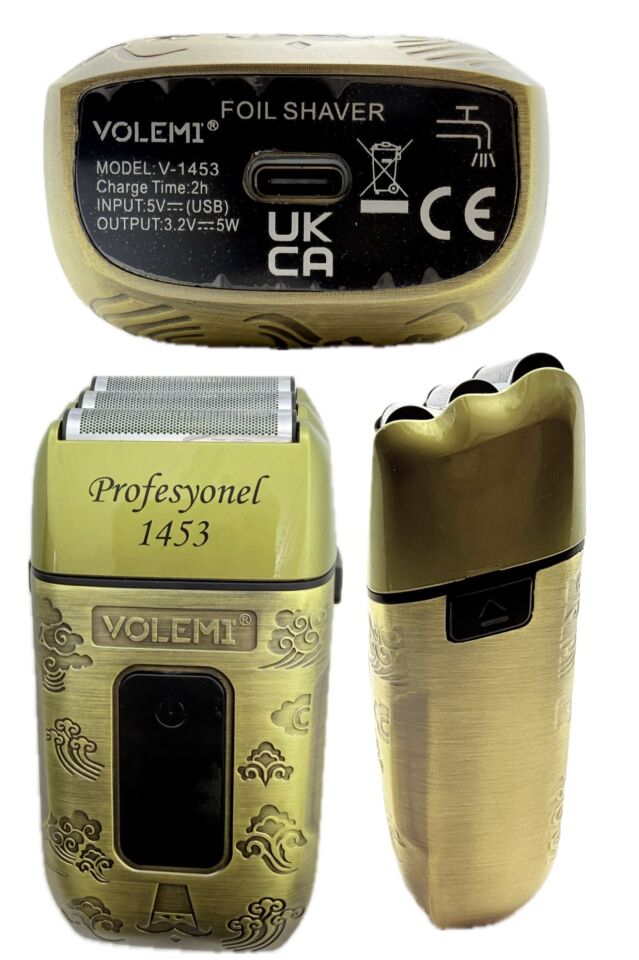 V-1453 Islak kuru Sıfır Sakal Performanslı Profesyonel Folyo Tıraş Makinesi IPX6 LCD Şarjlı