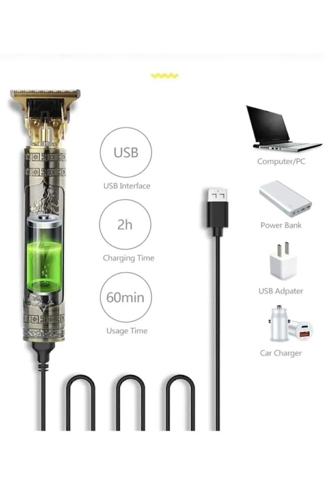 Dragon Heykelli Çelik Kasa Profesyonel Saç Sakal Ense Çizim Tüm Vücut Tüyü Lazer Öncesi Tıraş Makinesi.