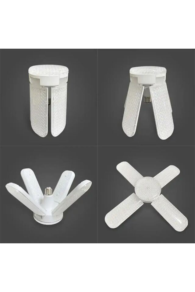 65W E27 KRİSTAL KATLANABİLİR PERVANE MODEL LED AMPUL 4+1  KANATLI LED AMPUL 6000 LÜMEN