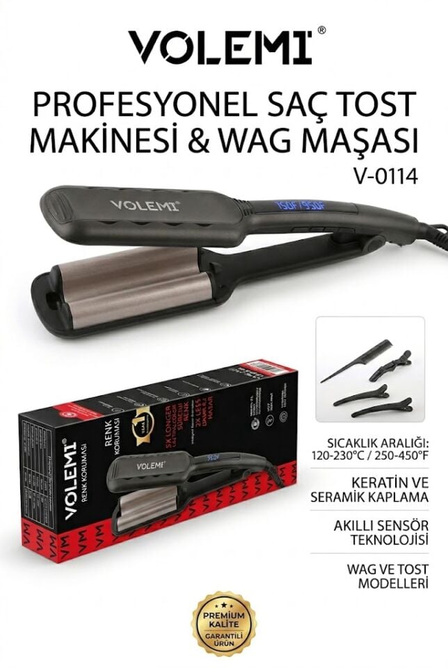 V-0114 Profesyonel 32mm Saç Tost Makinesi (Wag Maşası)