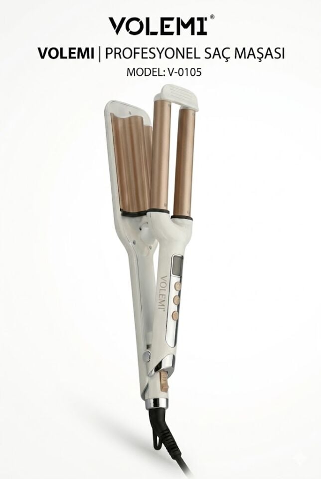V-0105 Profesyonel Su Dalgası Saç Maşası Argan Yağlı Dijital Ekranlı