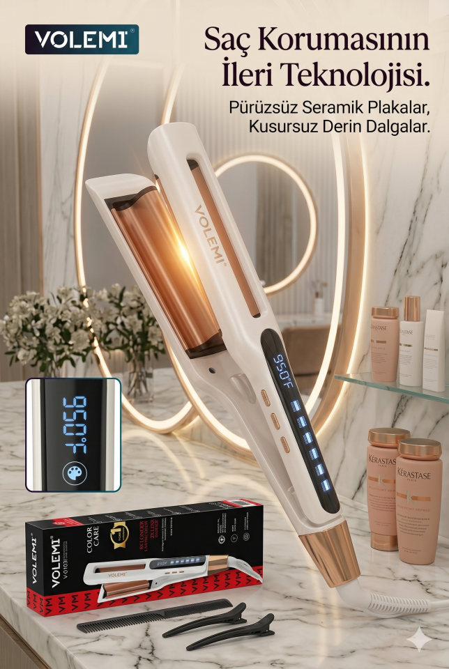 V-0103 Profesyonel Su Dalgası ve Wag Saç Maşası