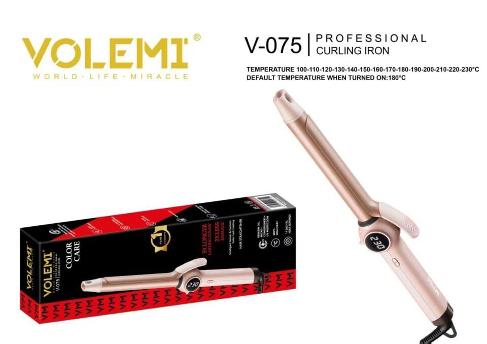 Profesyonel Dijital Saç Maşası 14 Kademeli Isı Ayarlı Seramik Kaplama LCD Ekran 100°C-230°C V-075